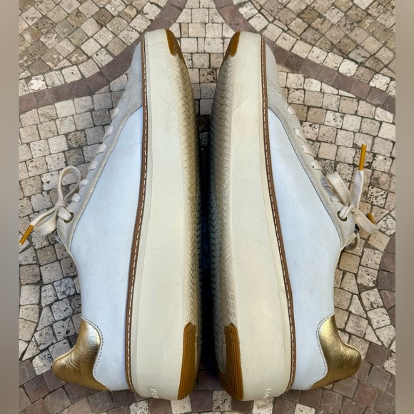 Cole Haan Grandpro Topspin Leather/Suede Sneaker Womens 8.5B White/Gray Casual - Picture 5 of 7